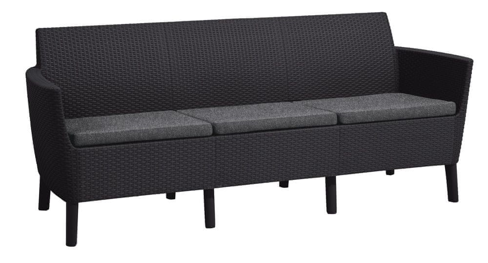 Levně KETER SALEMO 3 seater sofa grafit