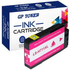 GP TONER Kompatiblní inkoust pro HP 711XL DesignJet T120 T130 T520 36 Inch 24 Inch purpurová