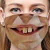 Ali 02N Zábavná maska na obličej 3D potisk - zuby