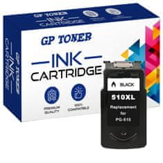 GP TONER Kompatiblní inkoust pro Canon PG-510 Pixma IP2700 MP230 MP270 MP490 MX320 MX350 MX410 černá