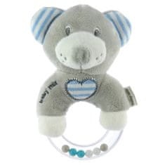 BABY dětské plyšové chrastítko Baby Mix medvěd modrý.