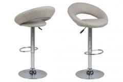 Design Scandinavia Barová židle Plump, syntetická kůže, taupe