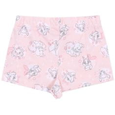 Disney 2x Růžovo-bílé dívčí pyžamo s krátkým rukávem Dumbo, Bambi, Zamilovaný čundr, OEKO-TEX, 110