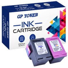 GP TONER 2x Kompatiblní inkoust pro HP 302XL DeskJet 1110 2130 3632 OfficeJet 3830 4650 4658 černá + barevná