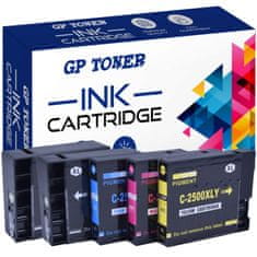 GP TONER 5x Kompatiblní inkoust pro Canon PGI-2500XL Maxify iB4050 iB4150 MB5050 MB5150 MB5350 MB5450 sada