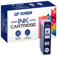 GP TONER Kompatiblní inkoust pro HP 655 DeskJet Ink Advantage 3525 4615 4625 5525 6525 černá