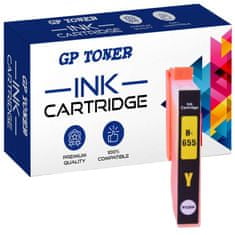 GP TONER Kompatiblní inkoust pro HP 655 DeskJet Ink Advantage 3525 4615 4625 5525 6525 žlutá
