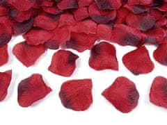 Okvětní lístky růží textilní - červené - 100 ks