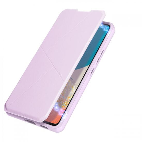 Dux Ducis Skin X knížkové kožené pouzdro naSamsung Galaxy A73, růžové