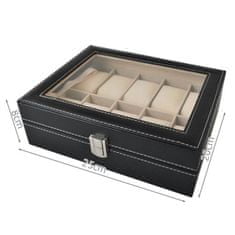 MG Organizer box na hodinky 10ks, černý