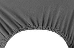 DecoKing Bavlněné jersey prostěradlo s gumou Amber šedé, velikost 160-180x200+30
