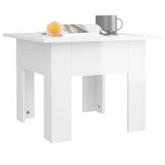 Greatstore Konferenční stolek bílý vysoký lesk 55 x 55 x 42 cm dřevotříska