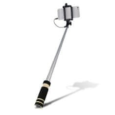 setty. Mini selfie tyč s audio konektorem, černá DW_000027