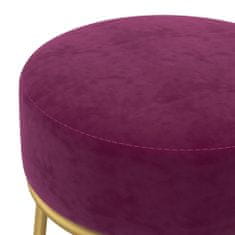 Greatstore Kulatá stolička fialová samet