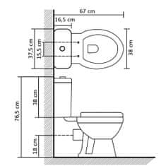 Greatstore Stojící WC s nádržkou funkce pomalého sklápění keramické bílé