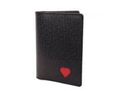 Finebook Černé kožené pouzdro SAFFIANO HEART na zápisník či diář formát A6