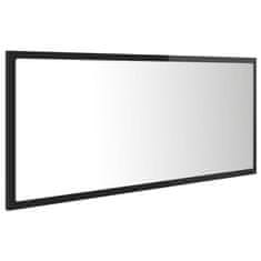 Vidaxl LED koupelnové zrcadlo lesklé černé 100 x 8,5 x 37 cm dřevotříska