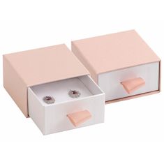 Jan KOS Pudrově růžová dárková krabička na soupravu šperků DE-4/A5/A1