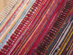 Beliani Krátkovlasý tmavý barevný bavlněný koberec 140x200 cm DANCA