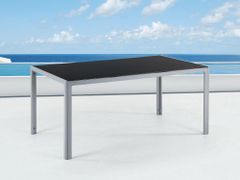 Beliani Černý hliníkový zahradní stůl 160 cm CATANIA