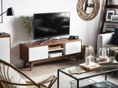 Beliani Televizní stolek s bílou skříňkou ROCHESTER