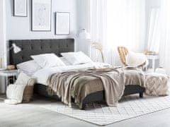 Beliani Čalouněná tmavě šedá postel 180x200 cm LA ROCHELLE