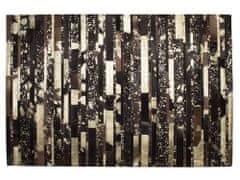 Beliani Hnědozlatý patchwork koberec z hovězí kůže 160x230 cm ARTVIN