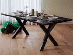 Beliani Černý jídelní stůl 180 cm LISALA