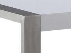 Beliani Luxusní bílý nerezový stůl 220 x 90 cm ARCTIC I
