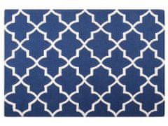 Beliani Modrý bavlněný koberec 140x200 cm SILVAN