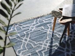 Beliani Modrý bavlněný koberec 140x200 cm ADIYAMAN