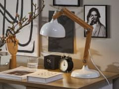 Beliani Bílá pracovní stolní lampa SALADO