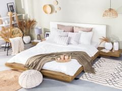Beliani Dřevěná japonská postel světle hnědá 180x200 cm ZEN