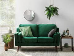 Beliani Elegantní zelená čalouněná pohovka pro 2 LOKKA