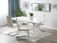 Beliani Bílý jídelní stůl 180 x 100 cm LISALA