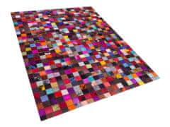 Beliani Pestrobarevný patchwork kožený koberec 200x300 cm ENNE