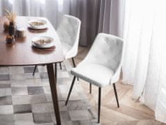 Beliani Sada 2 jídelních židlí z umělé kůže bílé VALERIE
