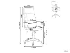 Beliani Kancelářská židle černá / hnědá výškově nastavitelná DELUXE