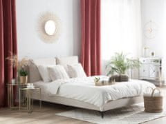 Beliani Béžová postel MELLE ženilka 160 x 200 cm