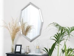Beliani Nástěnné zrcadlo ve stříbrném rámu 91 x 66 cm OENO