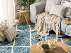 Beliani Vlněný koberec 160 x 230 cm modrý BELENLI
