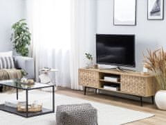 Beliani Televizní stolek světlé dřevo TORVI