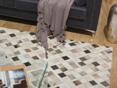 Beliani Kožený koberec 160 x 230 cm vícebarevný HIRKA