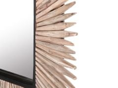 Beliani Nástěnné zrcadlo 64 x 64 cm světlé dřevo SASABE