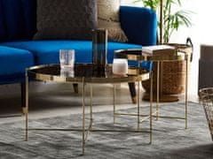 Beliani Konferenční stolek zlatý LUCEA