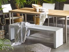 Beliani Venkovní betonová lavice bílá TARANTO