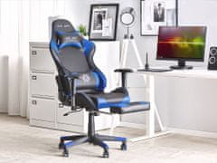 Beliani Kancelářská černo-modrá židle s nastavitelnou výškou VICTORY