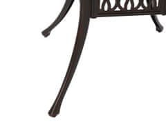 Beliani Kulatý zahradní stůl 90 cm hnědý ANCONA