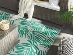 Beliani Venkovní koberec KOTA palmové listy zelené 160 x 230 cm