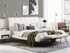 Beliani Souprava nábytku do ložnice eko kůže 160 x 200 cm bílá BETIN